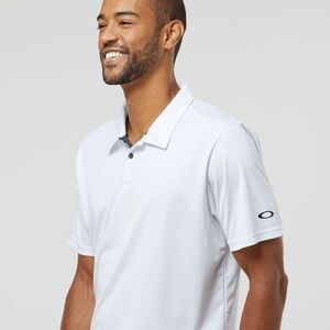 Oakley White and Grey Performance Polo Shirts